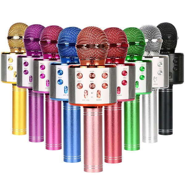 1 stk trådløs Bluetooth karaokemikrofon, trådløs mikrofon følger med