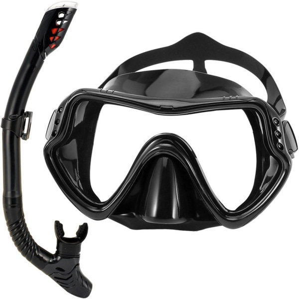 Diving mask snorkel set adults, anti-leak, anti-fog, swimming and