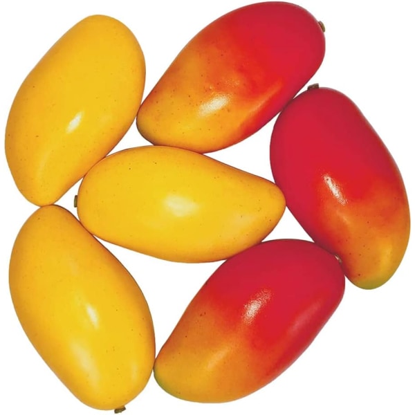 6 st konstgjorda mangosimulering falskfrukt Heminredning Foto P