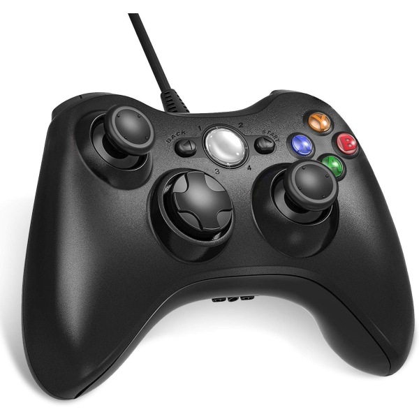 Kablet controller til Xbox 360, USB Wired Gamepad Game Joystick, W
