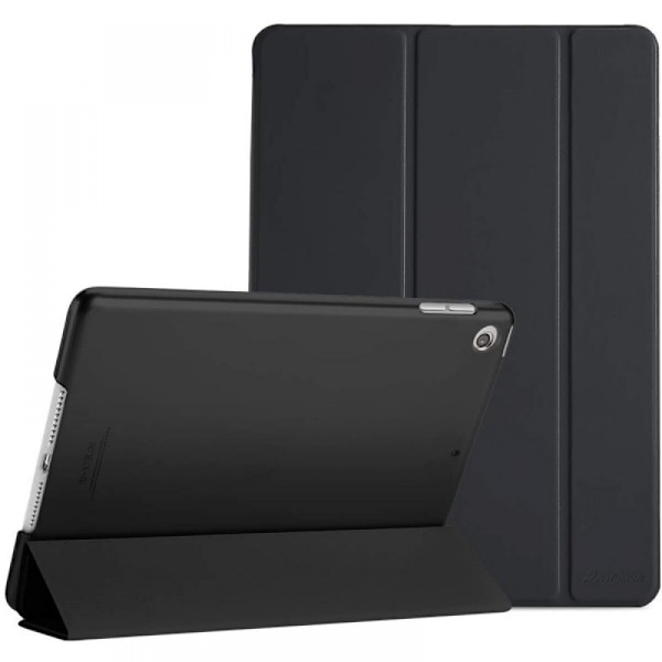 Svart Smart Case for iPad Air 2, Ultratynn Lettvekts Stativ Beskyttelsesdeksel for iPad Air 2nd (A1566 A1567)