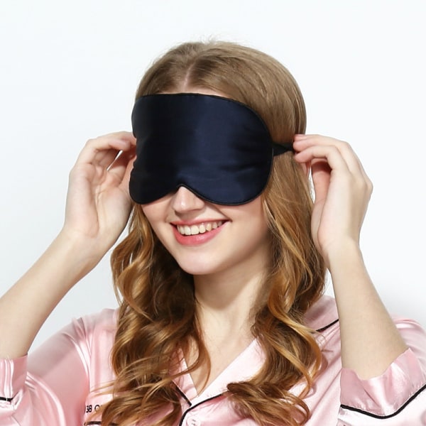Sort, Luxury Silk Sleep Mask, mørklægningsøjenmaske, sovemaske, pro