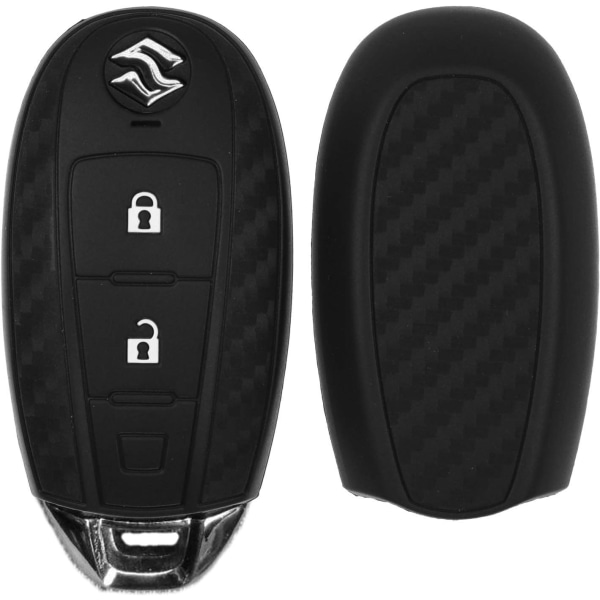 1 x Carbon Soft Car Key Cover kompatibel med Suzuki Swift Vitara