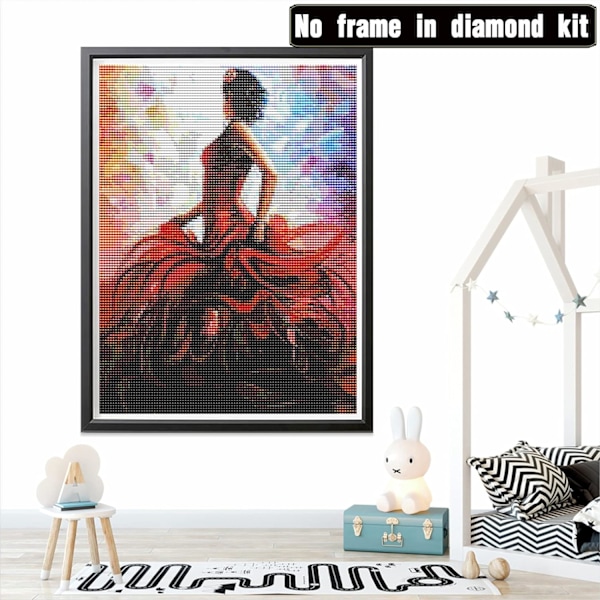 30x40cm 5D Diamantkonst Dansare, DIY Diamantmålning Kit för Vuxna