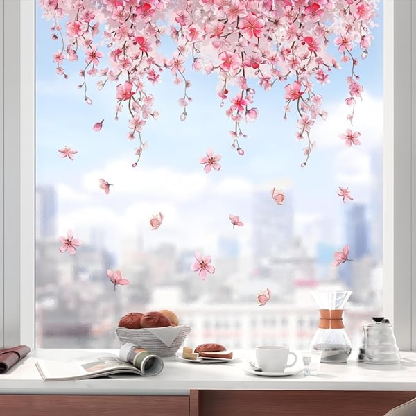 1 STK Cherry Blossom vindusklistremerker Rosa blomster vindusklistremerke H