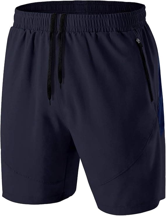 Lette løpeshorts for menn med glidelåslomme