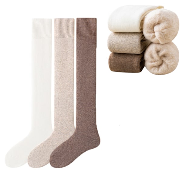 Unisex sokker i topkvalitet – Knæstrømper – Sømløse – Fluffy – Holder dig varm – Tre farver – størrelse 37 - 42