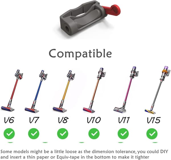 På/Av-knappkontrollklämma kompatibel [Set med 2] med Dyson V15