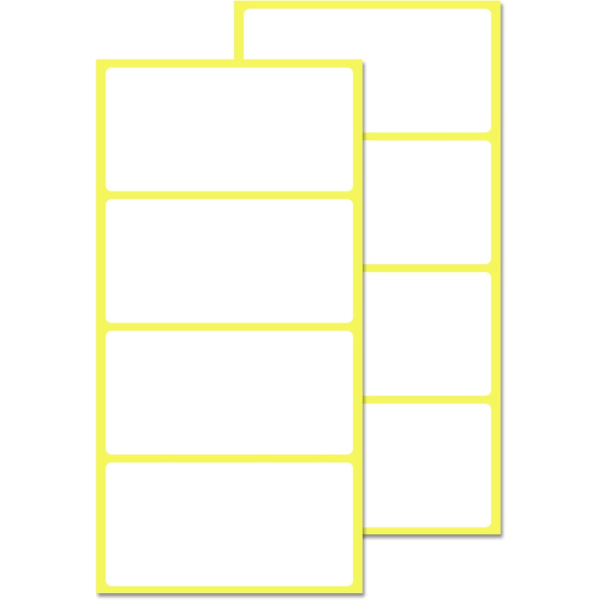 Hvidt papir selvklæbende etiketter 100 x 50 mm, 90 styks filetiketter