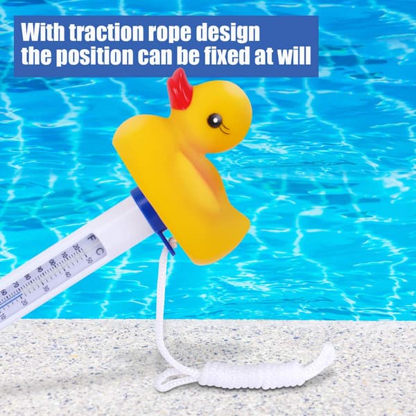 Flydende Pool Termometer, Vandtemperatur Termometer med Snøre