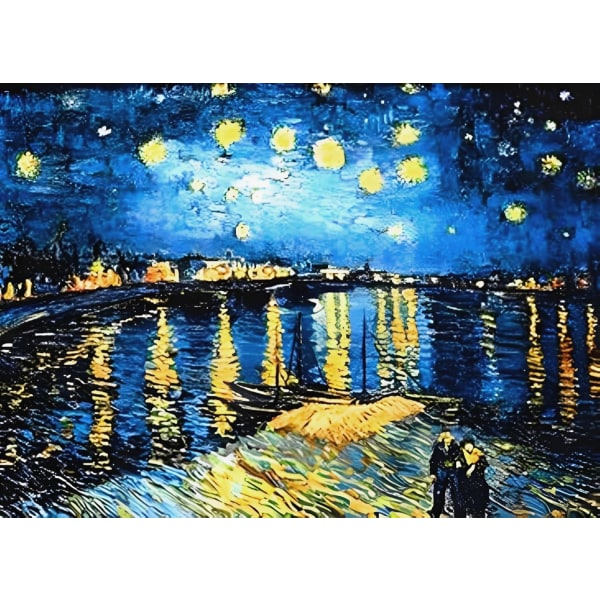 (30x40cm) Diamond painting Van Gogh Starry Night Over the Rho