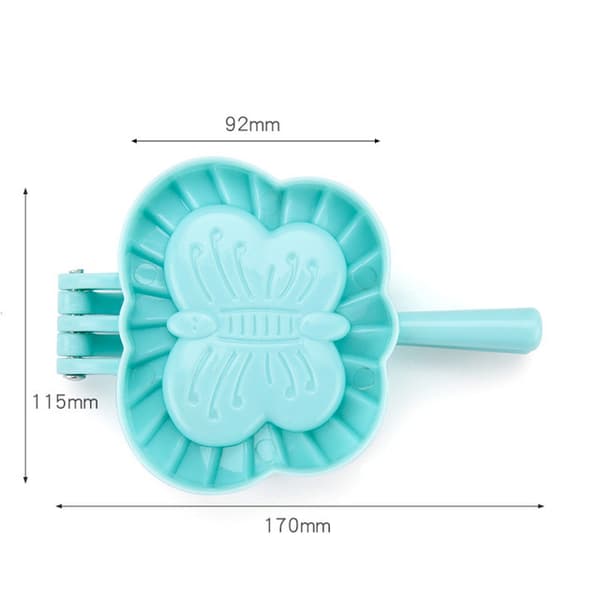 3 stk. blomsterformet ravioli-dumplingsmaskinsett, 3 dumplingformer