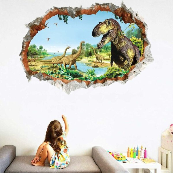 Dinosaur wallsticker Wallsticker til børn, Stor dinosaurvæg