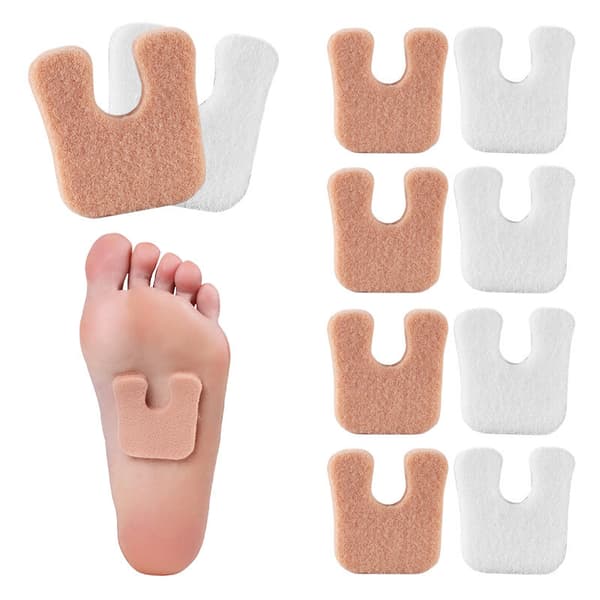 12 par U-formede filtklebende fotputer U-formede selvklebende