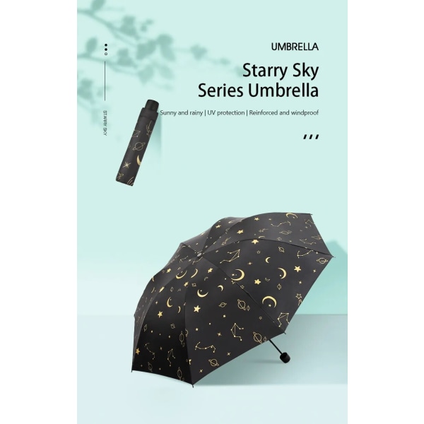 Fashion Sky med stjerneautomatiske paraplyer INS omvendt paraply F