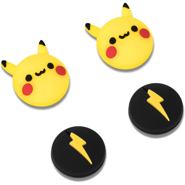4 Pack Grip Caps (gul och svart) Kompatibel med Switch och Sw