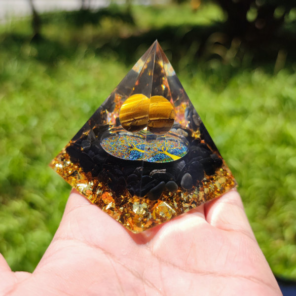 Tredimensionella ornament naturlig kristall krossad sten lim sv