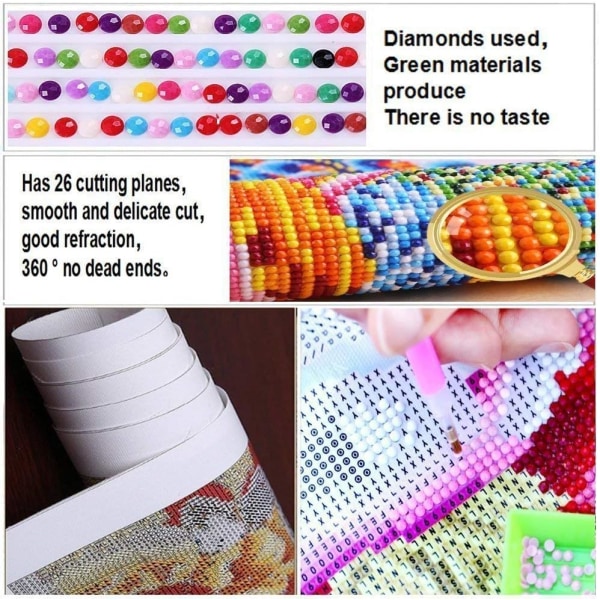 5D DIY Kit til voksne og børn, Diamantkunstmaling, Cool Mo