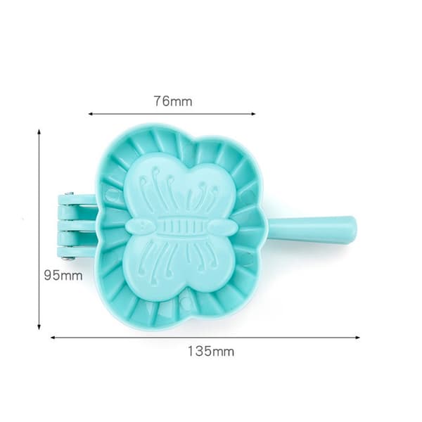 3 stk. blomsterformet ravioli-dumplingsmaskinsett, 3 dumplingformer