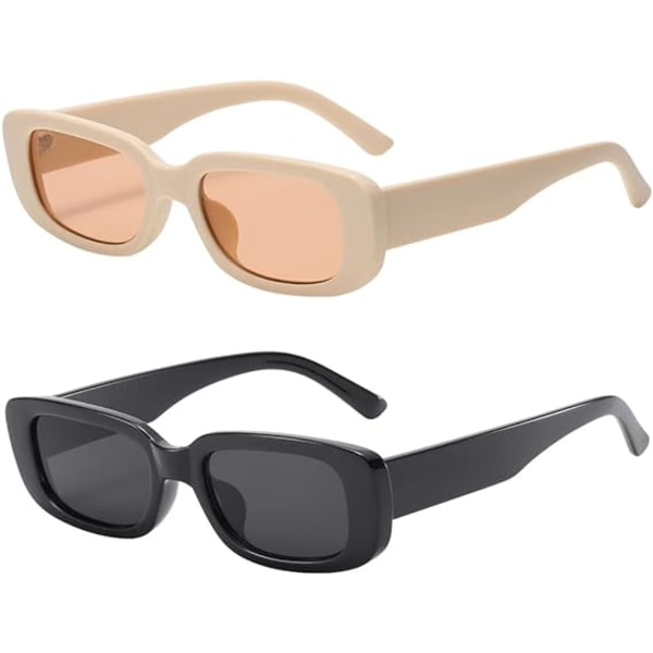 Rektangulære solbriller til kvinder Mænd Fashion Solbriller Retro UV