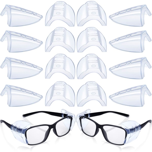 8 Par Sikkerhedsbriller Sidebeskyttelse Skridsikret Klar Fleksibl