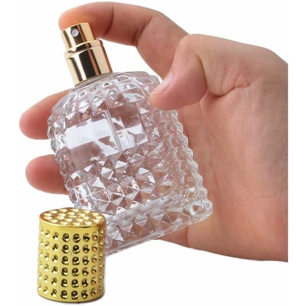 50 ml Tyhjä Lasinen Suihkepullosetti Täyttösuppilolla