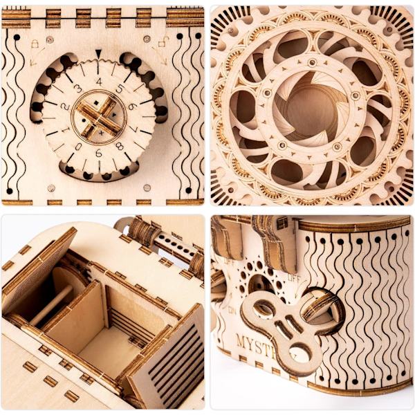Hemmelig Træ 3D Puslespil til Voksne Skjult Pengeboks Hjerteformet