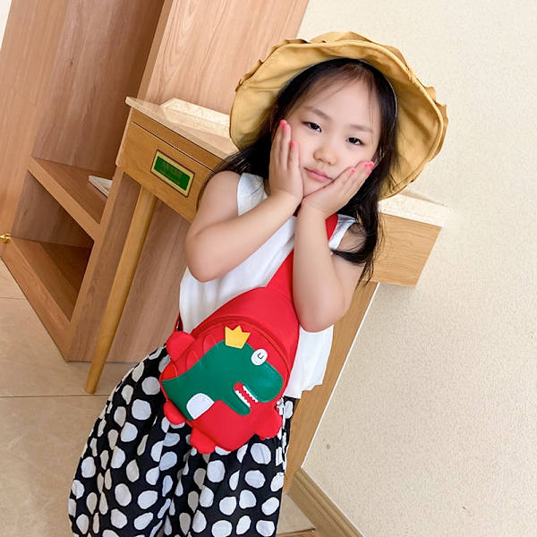 Pojkar och flickor Crossbody Söt Dinosaur Bröstväska Koreansk Version