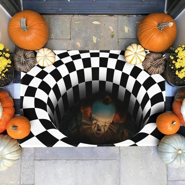 Halloween Doormat Liukumaton peitto, Skull Pumpkin Ghost Scary Mat