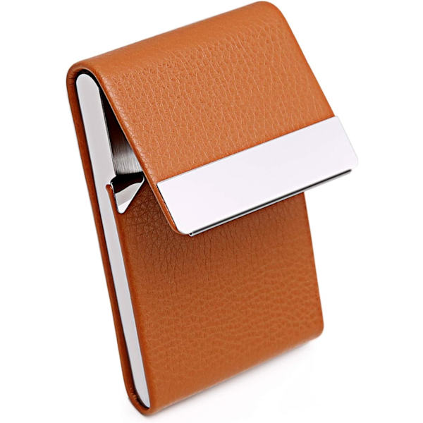 1 st Brown Business Card Holder - PU Läder Business Card Holder