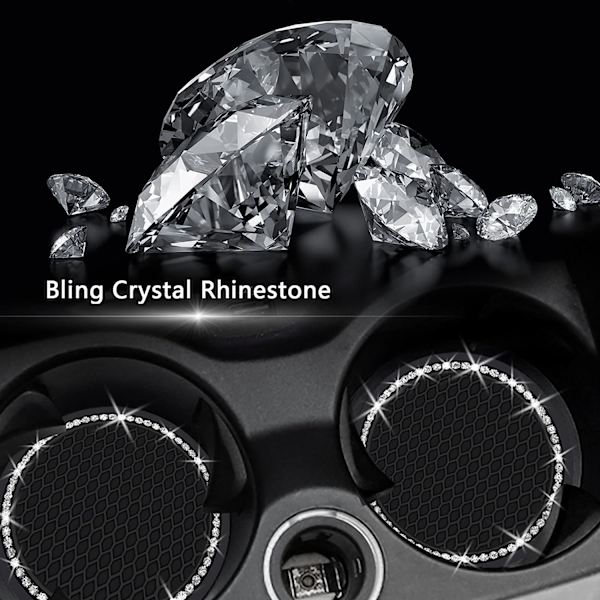 Bilunderlägg, Set om 2 Universal Bling Kopps hållare Underlägg (2,75\"
