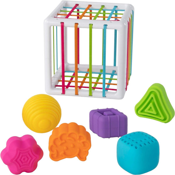 Fat Brain Toys - Fat Brain Nuori, Värikäs Aistikuutio, Joka Herättää Uteliaisuutta Ja Muotojen Tutkimista