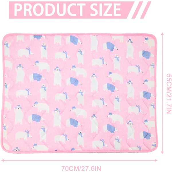 40x50cm-Hunde Kølemåtter, Pink Katte Kølemåtte Kæledyrs Kølepude Kølemåtte til Hunde Hvalpe Kølemåtte Marsvin P