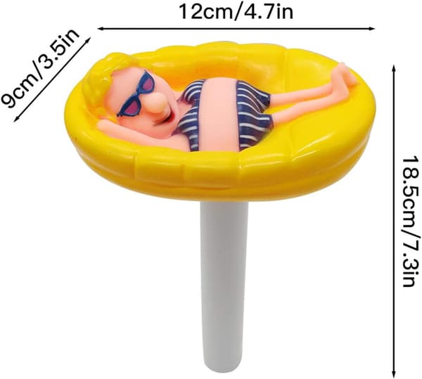 Flydende Pooltermometer - Pooltermometer med Reb - Vandtemperaturtermometer