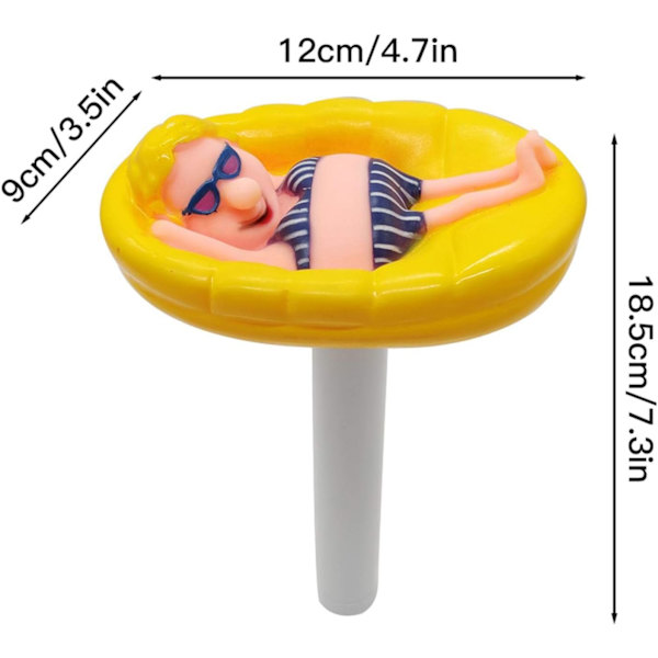 Flytande Pooltermometer - Pooltermometer med Rep - Vattentemperaturtermometer