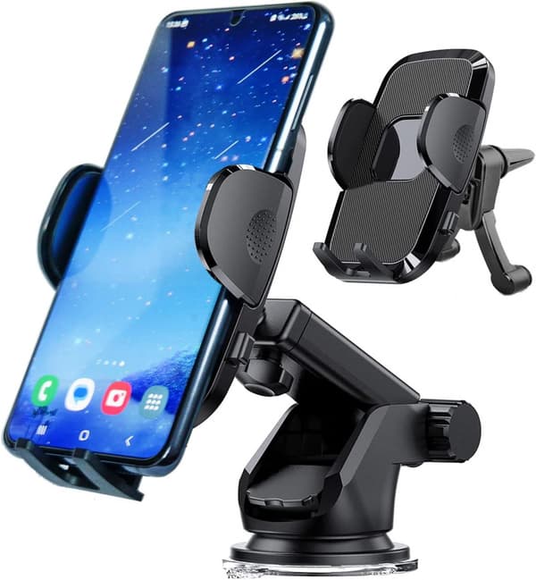 Universal Biltelefonholder(B), Super Sugekopp Håndfri Dashbordstativ, Vindusfeste Luftventil Telefonholder Bil, Stativ