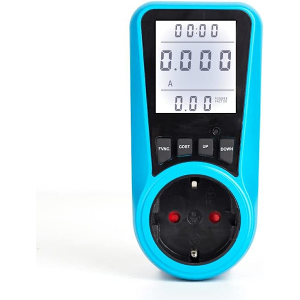 1 Uttag Amperemeter, Digital Mätsockel, Energiförbrukning Mätare, Ström