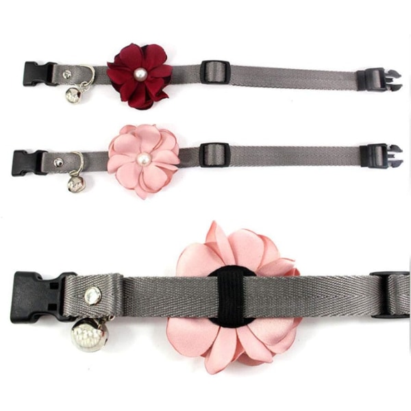 Pelargon Blomma Katt Hund fluga Halsband - Nylon Valp Halsband med