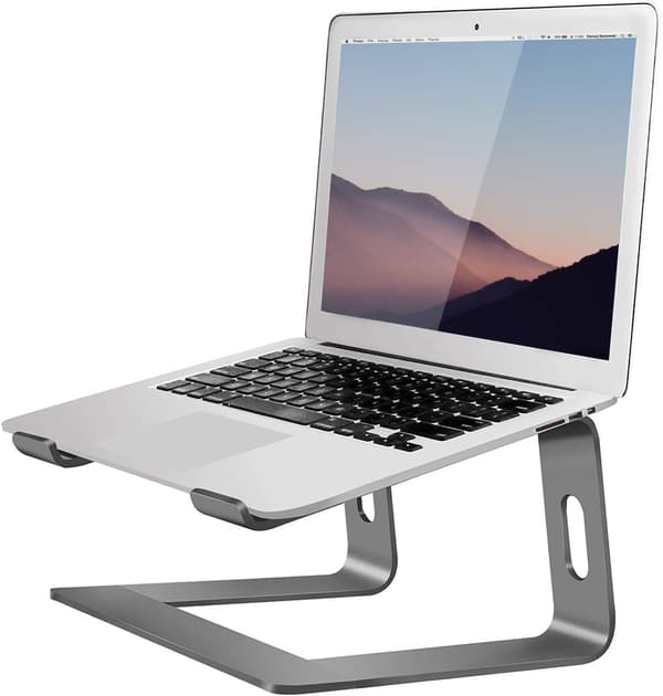 Grått Skrivebord Laptop Stativ, Aluminium Laptop Stativ Bærbar Datamaskin Stativ