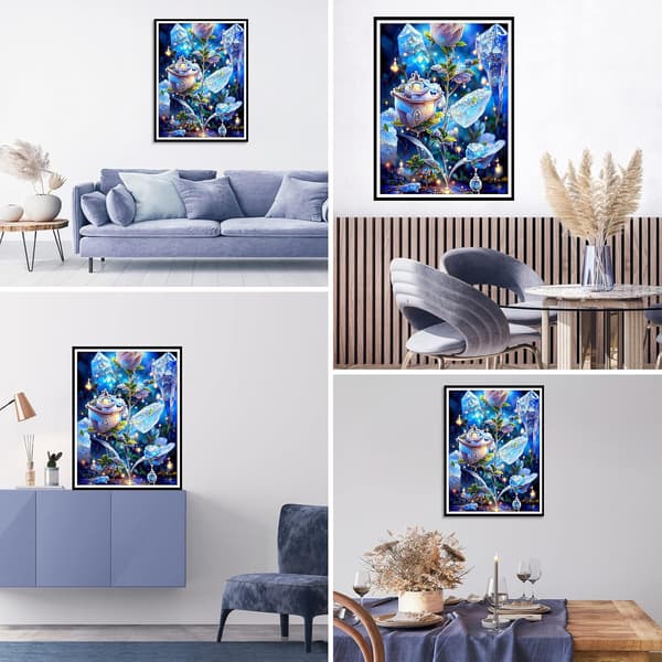 5D Rose Diamantmaleri Sæt til Voksne Begyndere 30x40cm Rund