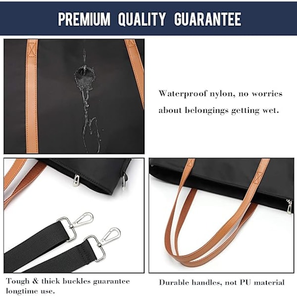 Tote Bag för Kvinnor, Väskor för Kvinnor Lärare Arbeta 15.6 Laptop Väskor