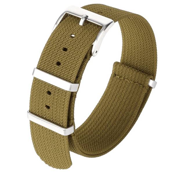 Nyloninen kellonrannekkeen vaihto pikakiinnityksellä, tukeva solki, kellonrannekkeet miehille ja naisille - 22MM, Khaki