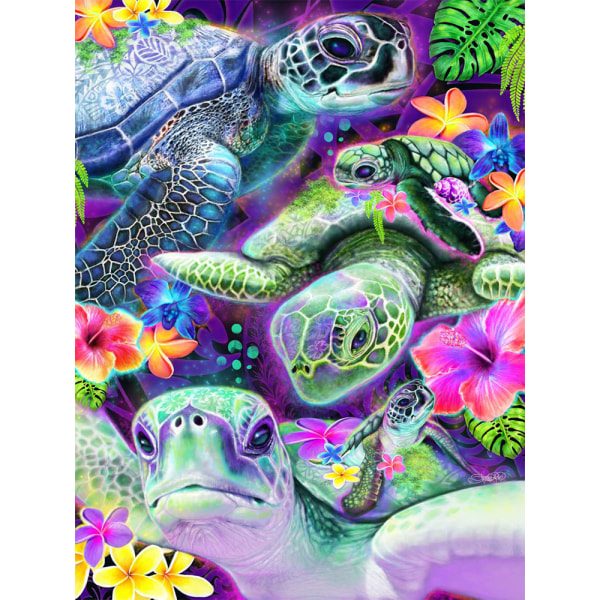 30x40cm Adult Children 5D DIY Diamond Art Painting Set - Turtle,