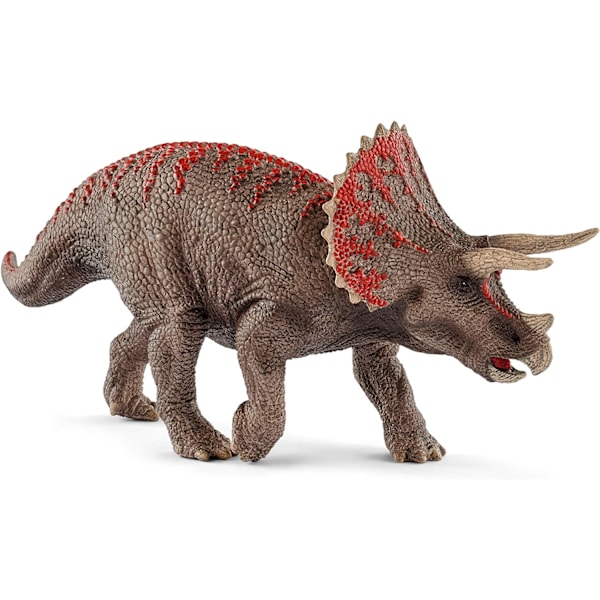 Realistisk Triceratops-modell - Autentisk och hållbar dinosauriemodell från juraperioden - Detaljerad leksak för pojkar och flickor - Grea