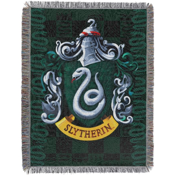 Kudottu Tapestry-peitto, 48 x 60 tuumaa, Slytherin Shield