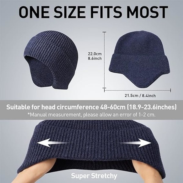 Chapeaux d'oreille tricotés chauds pour hommes et femmes-chapeaux
