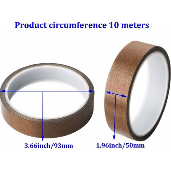 2 st Limtejp för vakuumförpackningsmaskin, PTFE-limtejp