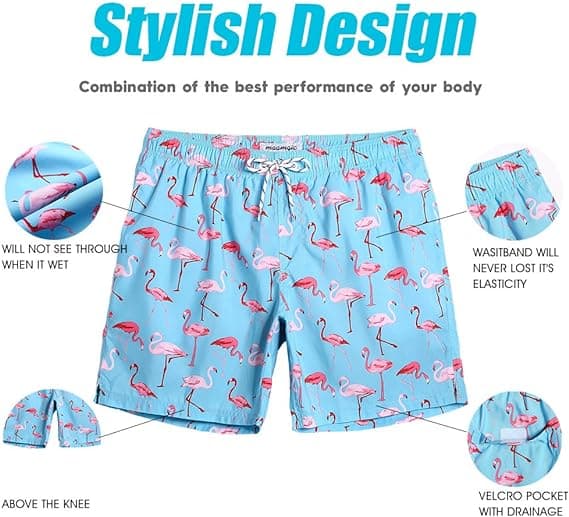 Mænds Badebukser - Klassisk Tropisk Design til Sommer