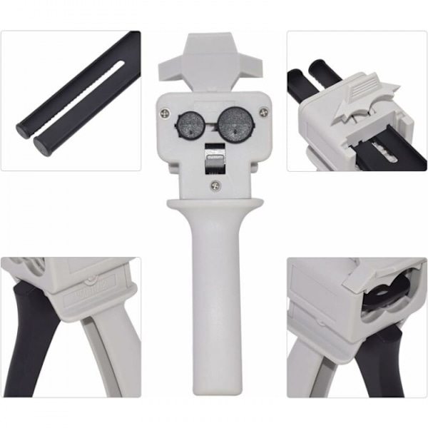 Epoksy Dispenserpistol 50ml, AB Epoksy Limpistol Applikatorhåndtak for Limblanding, 2