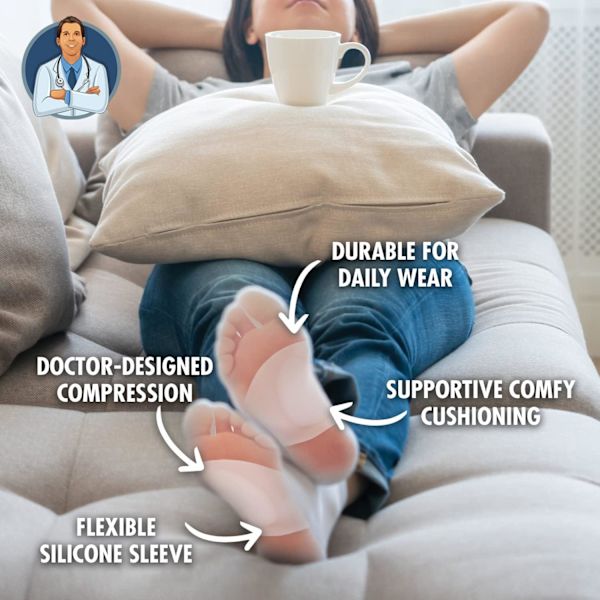 Support Sleeves Plus - Läkarutvecklade Fotvalvsstöd för Platta Fötter